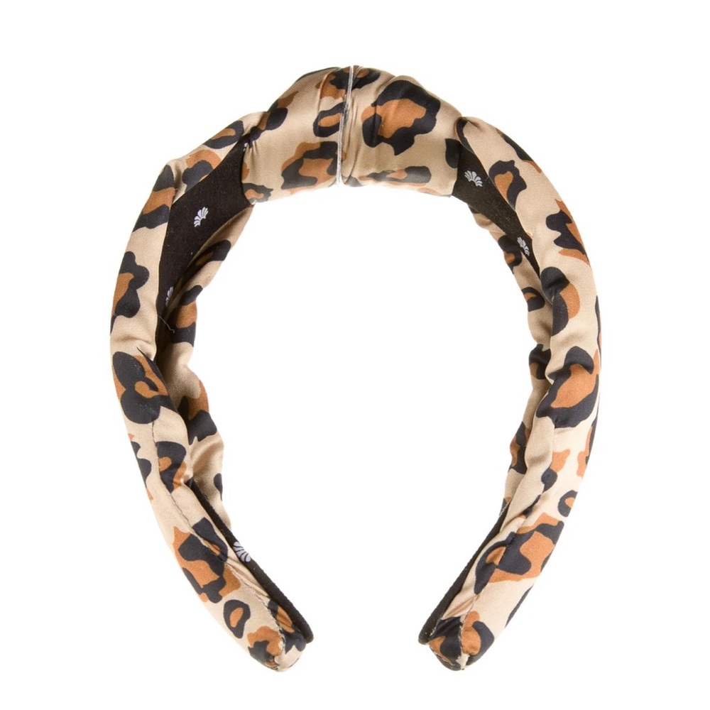 Lele Sadoughi Silk Caramel Leopard Headband